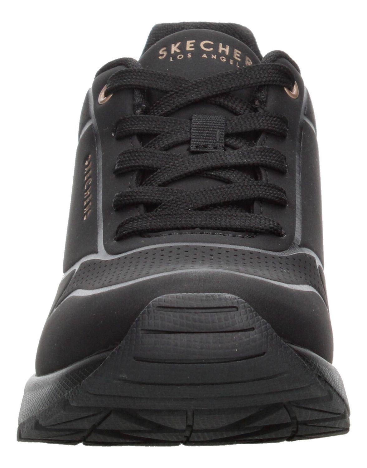 Tenis Mujer Skechers Street Uno Negro Con Cintas Dama Comodo, foto 6 de 10