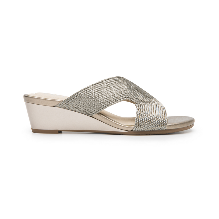 Sandalias Flexi Dama Dorado Casual Para Mujer