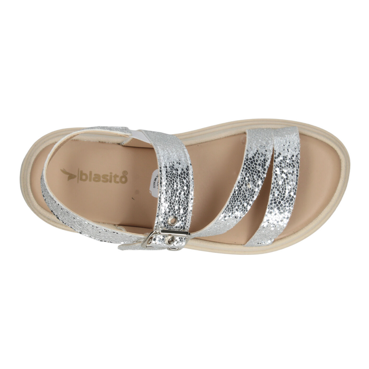 Sandalias Blasito Niña Plateado Casual Infantil T22-27, foto 8 de 10