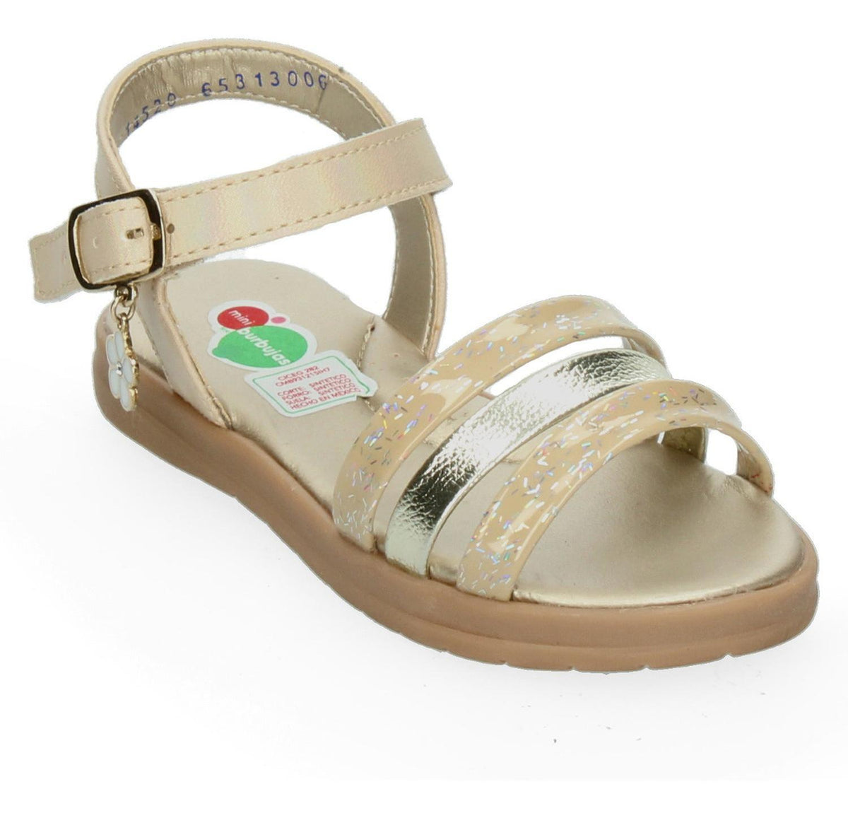Sandalias Mini Burbujas Para Niña 14-520-s68 Dorado [mnb228], foto 5 de 10