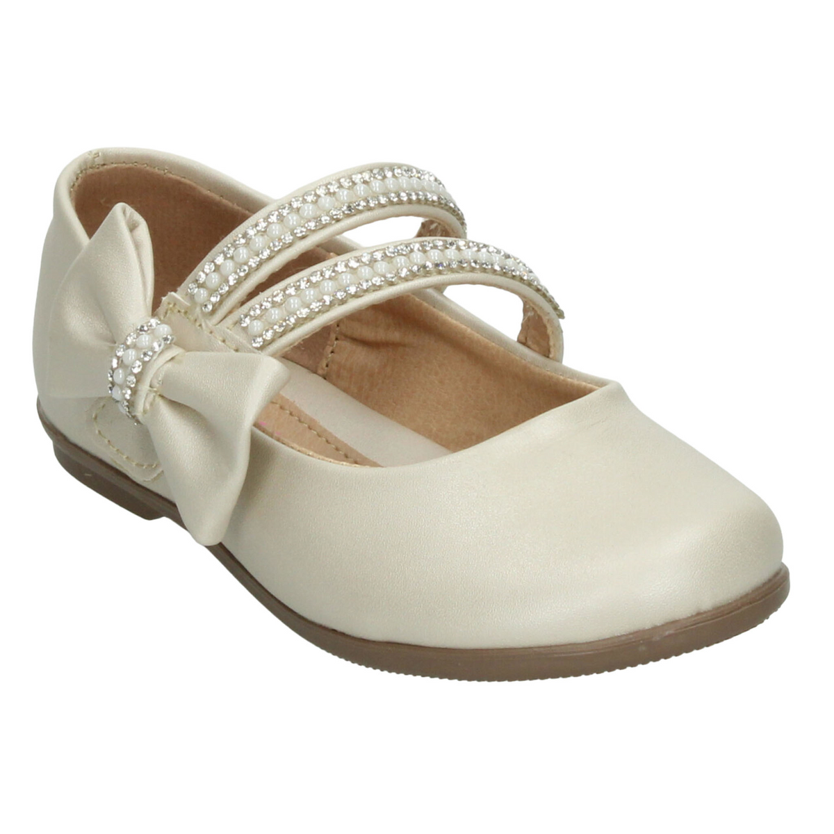 Flat Vavito Niña Beige Ceremonia Formal Infantil T15-18, foto 4 de 10