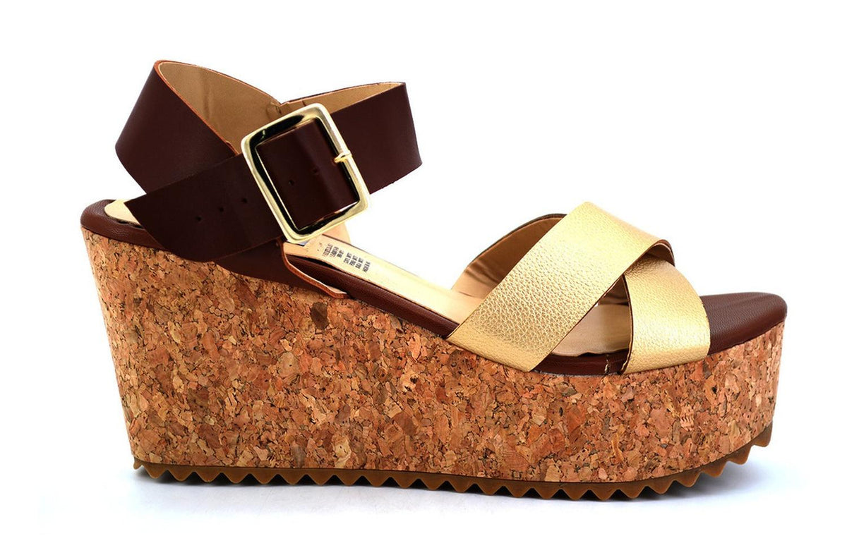 Sandalia Perez Lete Para Mujer 33124 Dorado [plt161], foto 1 de 6