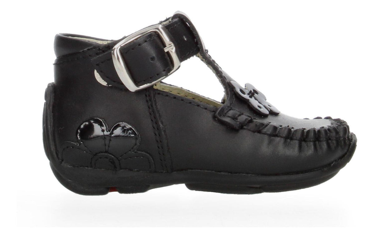 Zapato Pingo Bebé Niña Negro Gateador Hebilla Primeros Pasos T11-14, foto 1 de 10