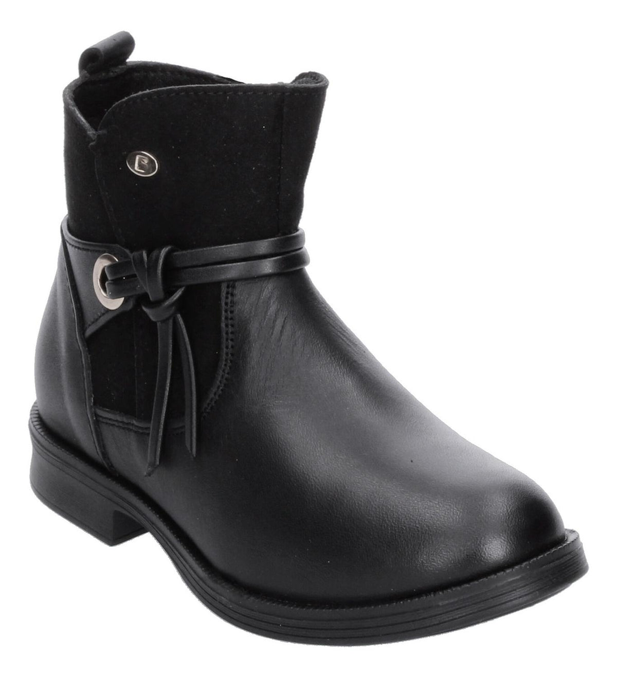 Bota Coqueta Negro Para Niña [cta981], foto 2 de 7