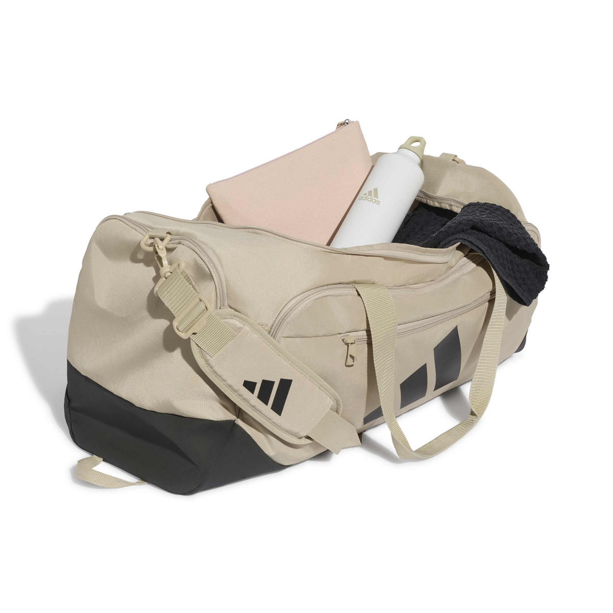 Bolsa Deportiva Adidas Defender Beige Gym Training Unisex 60L, foto 4 de 10
