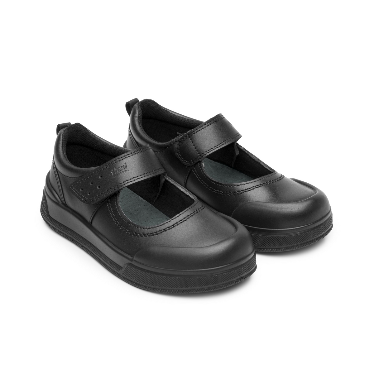 Zapato Flexi Niña Negro Escolar Cinta Adhesiva Cómodo Infantil T17-22, foto 5 de 10