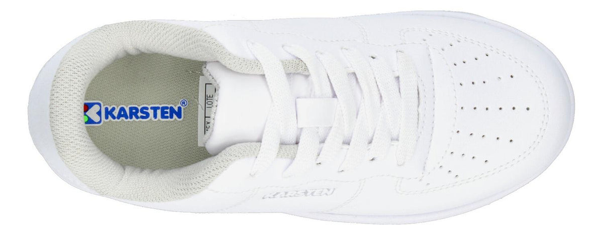 Tenis Escolar Karsten Blanco Con Cintas Para Niño T22-24, foto 8 de 8