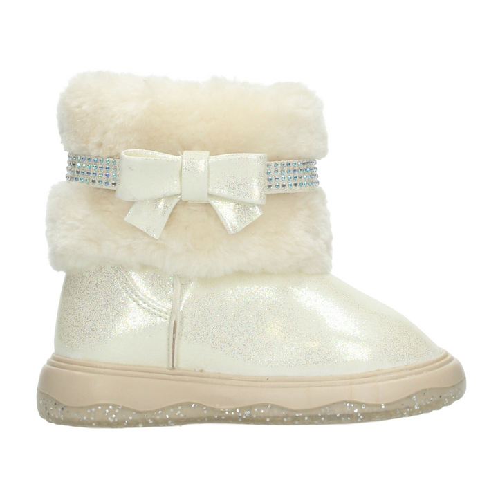 Bota Paressi Niña Crema Casual Peluche Infantil T18-22