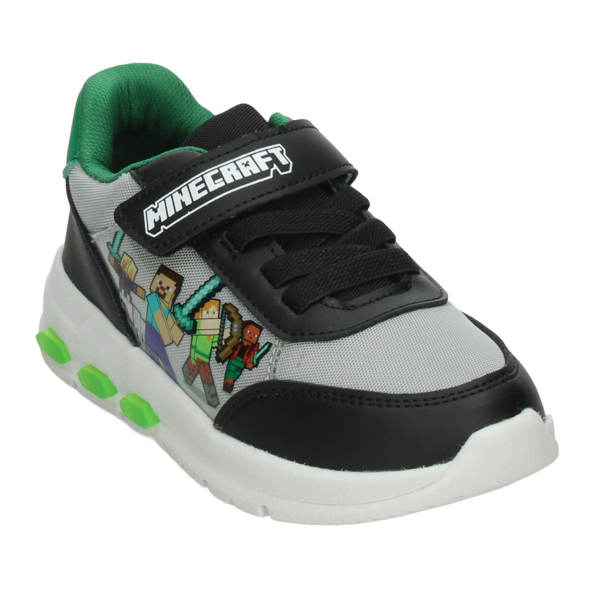 Tenis Minecraft Niño Negro Casual Cintas Adhesivas Infantil T15-18, foto 4 de 10