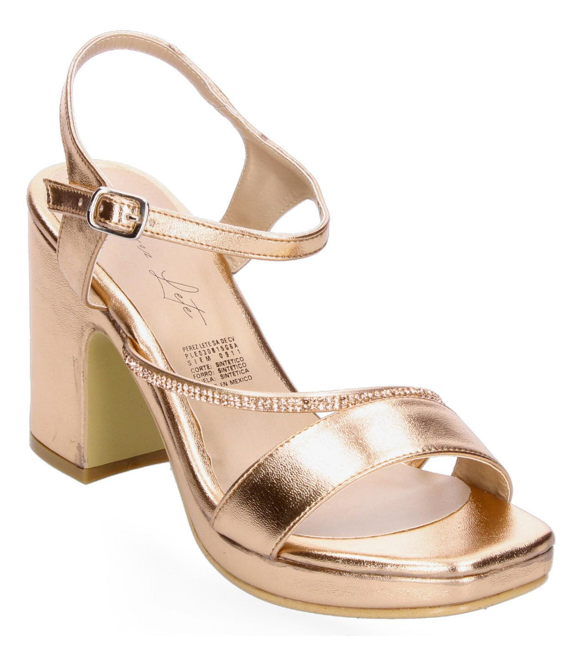 Sandalias De Fiesta Perez Lete Rose Gold Para Mujer [plt348], foto 3 de 9