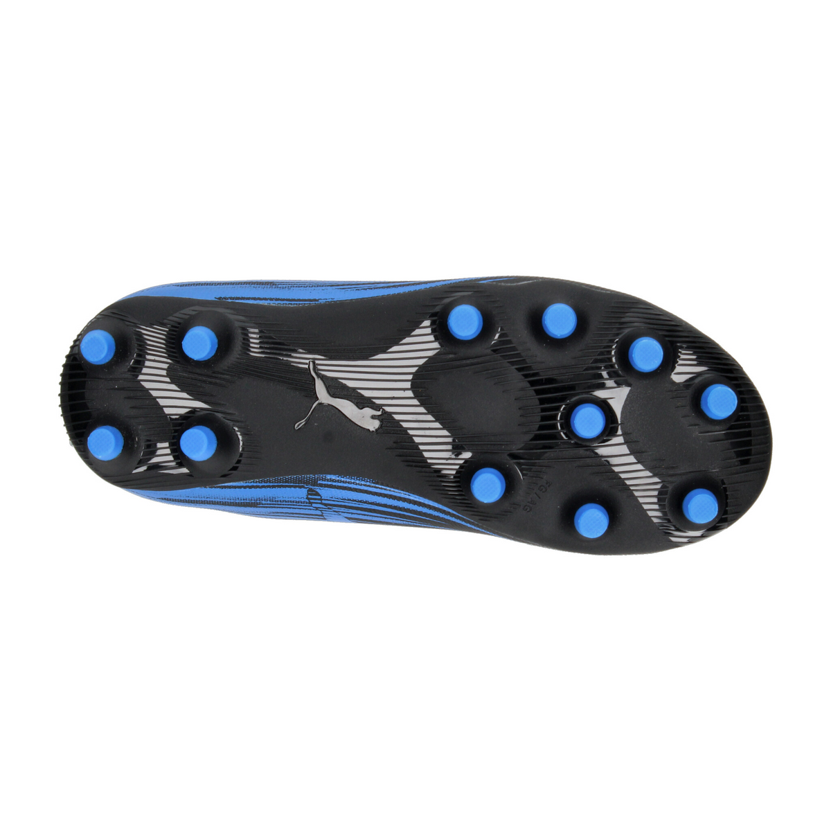 Tenis Puma Attacanto II Niño Negro Azul Futbol Infantil T17-22, foto 9 de 10
