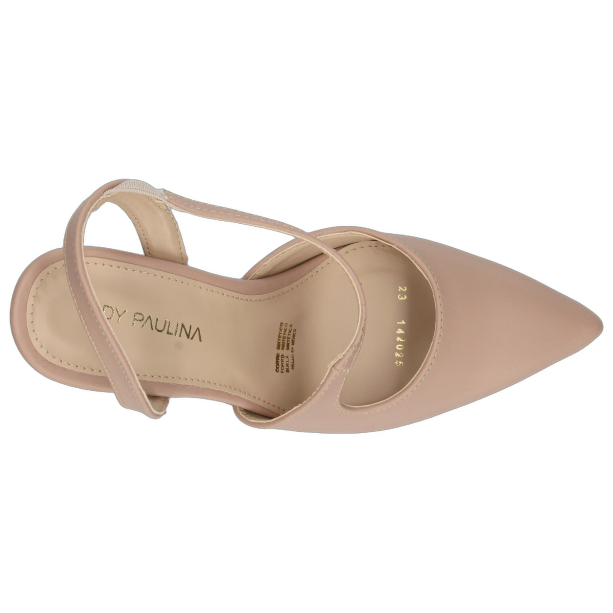 Zapatillas Paulina Dama Nude Formal Tacón Puntiagudo Mujer, foto 8 de 10