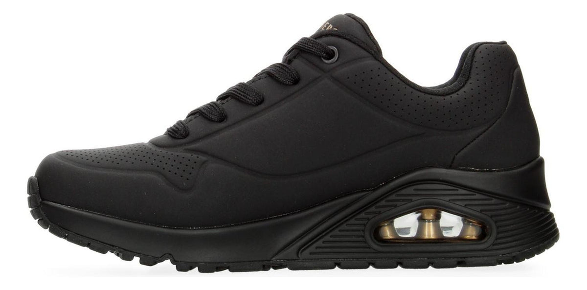 Tenis Skechers Negro Mujer Stand On Air Dama Cómodo Ligero Con Cintas Valvula De Aire Memory Foam, foto 5 de 8