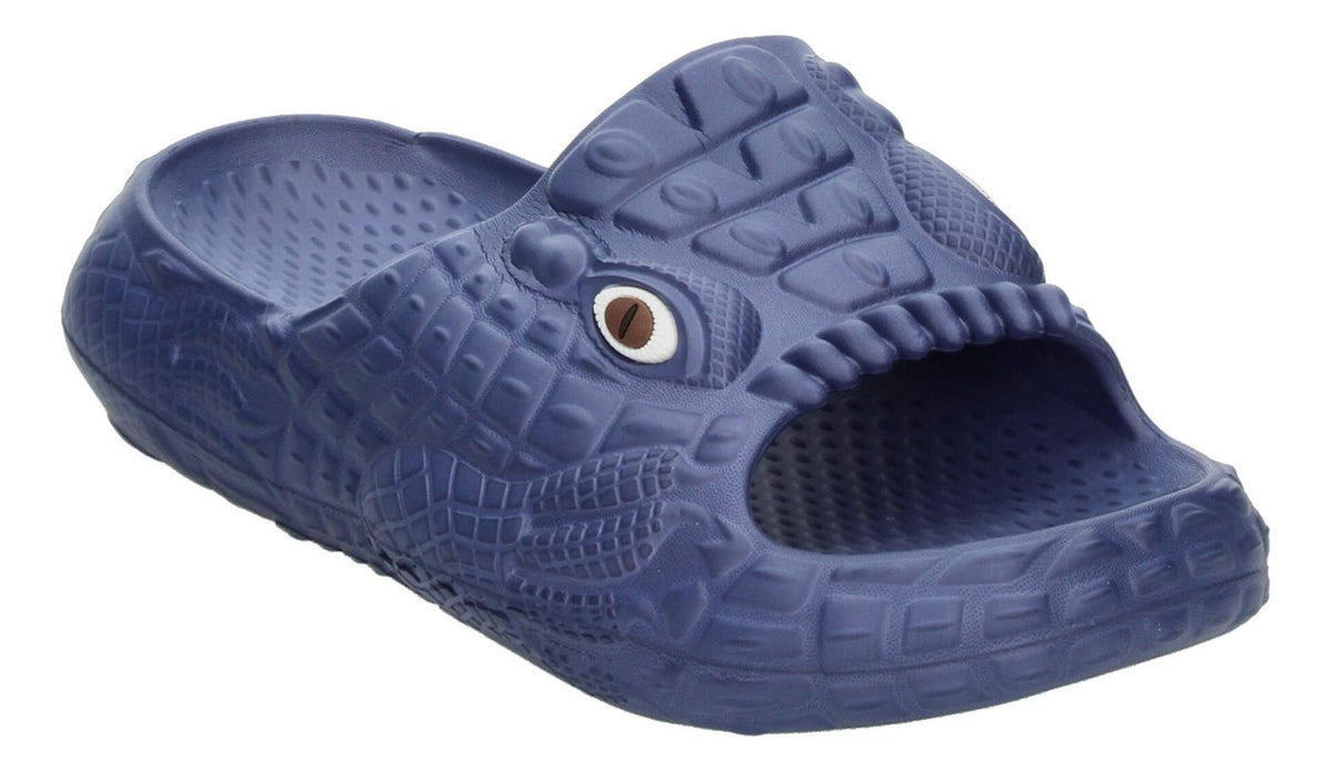 Sandalias De Cocodrilo Azul Marino Para Niño [hul19], foto 4 de 10