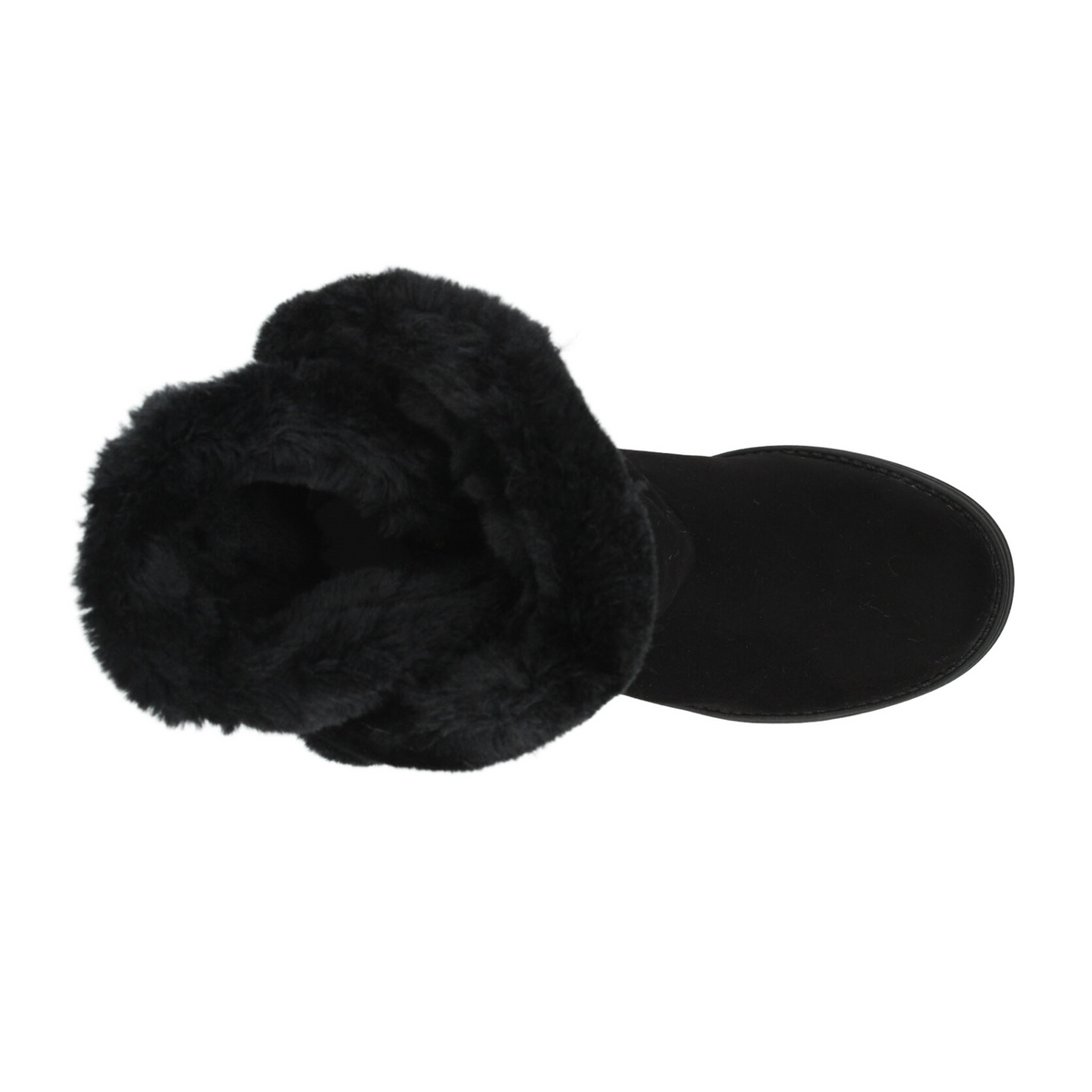Bota Rojo Cereza Dama Negro Invierno Larga Peluche Casual Mujer, foto 8 de 10