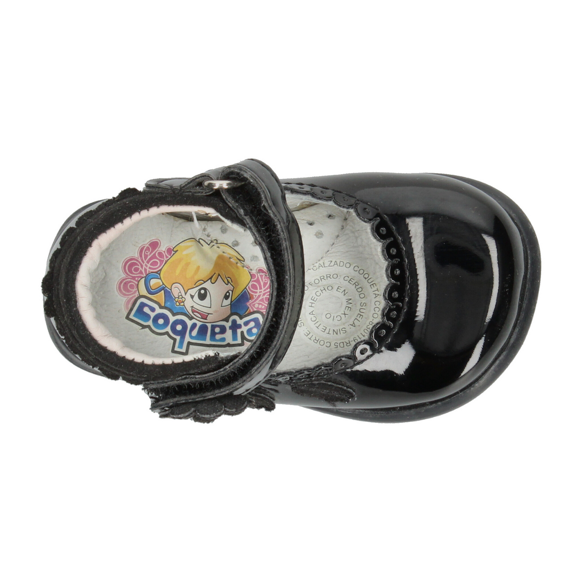 Zapato Coqueta Niña Bebé Negro Infantil T10-13, foto 8 de 10