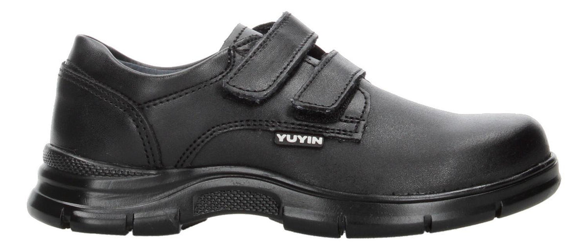 Zapato Escolar Yuyin Negro Doble Velcro Para Niño T18-22, foto 10 de 10