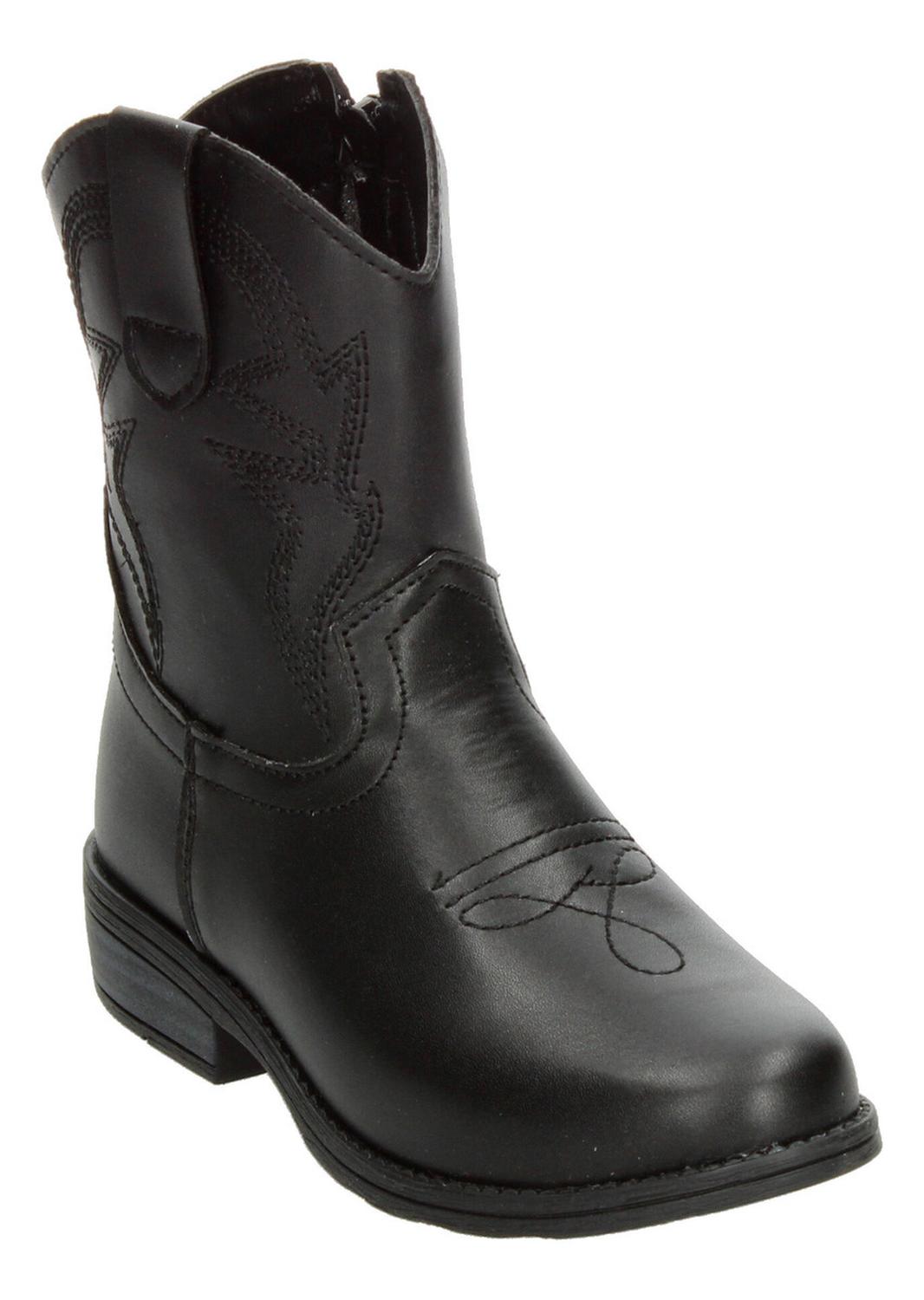 Bota Vaquera Niña Tropicana Negro Cierre Zipper Texana, foto 4 de 10
