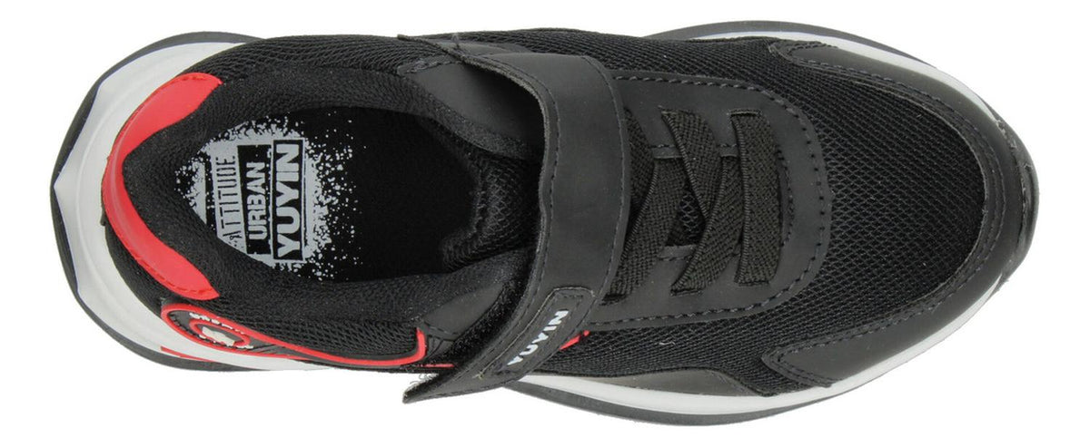 Tenis Yuyin Negro Con Velcro Cintas Elásticas Para Niño, foto 8 de 8
