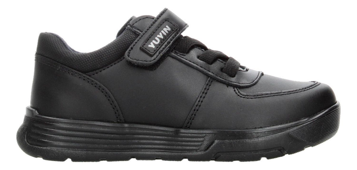 Zapato Escolar Yuyin Negro Velcro Y Cintas Para Niño T15-22, foto 10 de 10
