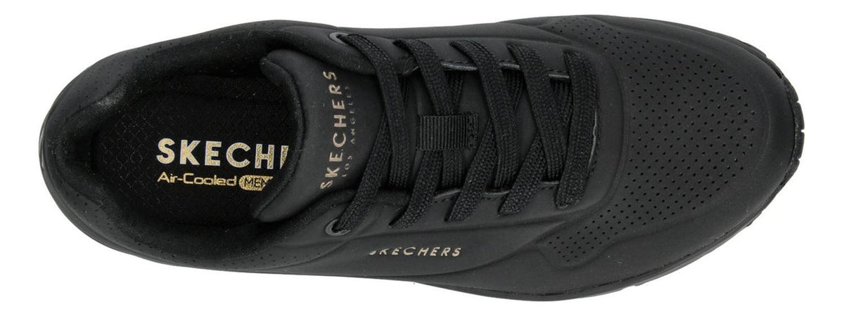 Tenis Skechers Negro Mujer Stand On Air Dama Cómodo Ligero Con Cintas Valvula De Aire Memory Foam, foto 8 de 8