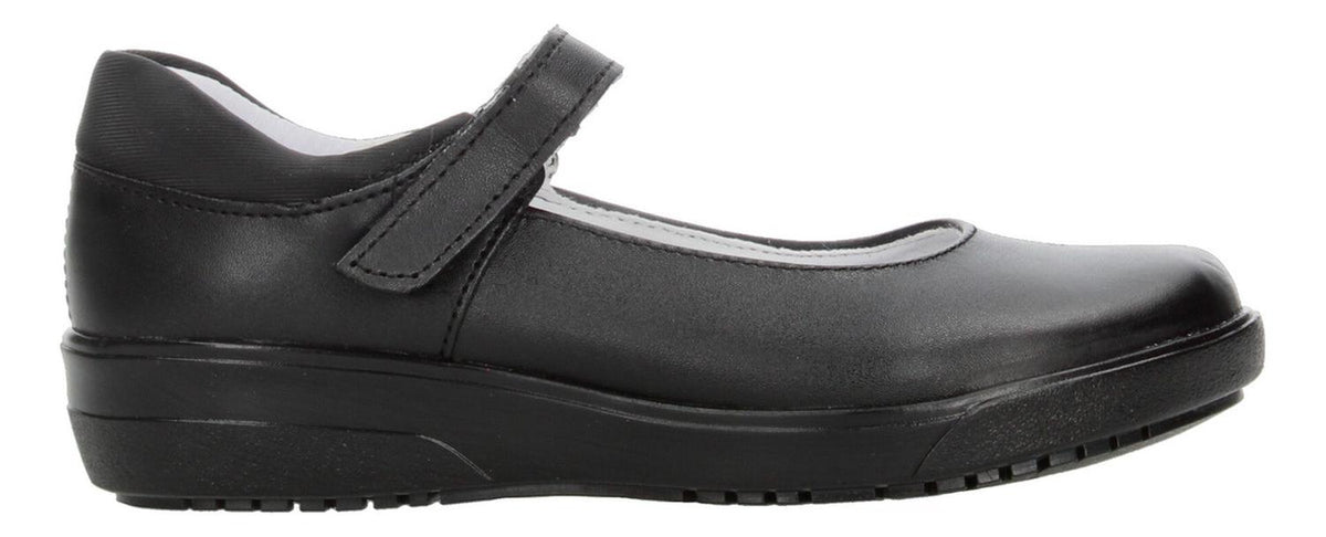 Zapato Yuyin Escolar Negro Con Velcro Para Niña T18-22, foto 1 de 10