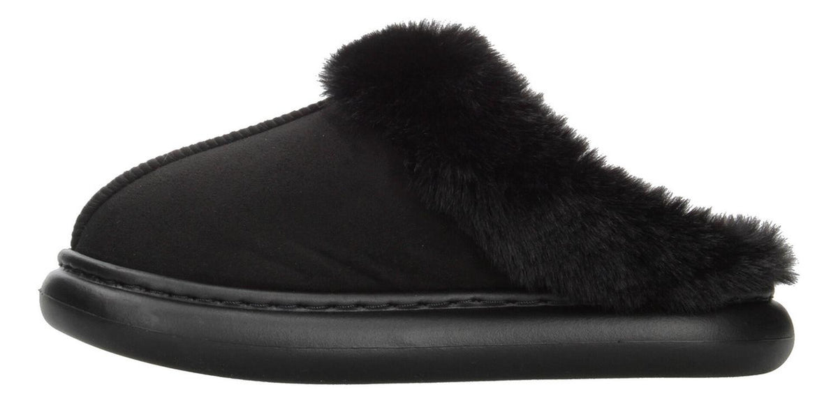 Pantuflas Mujer Berlín Negro De Peluche Cómodas Para Dama, foto 5 de 10