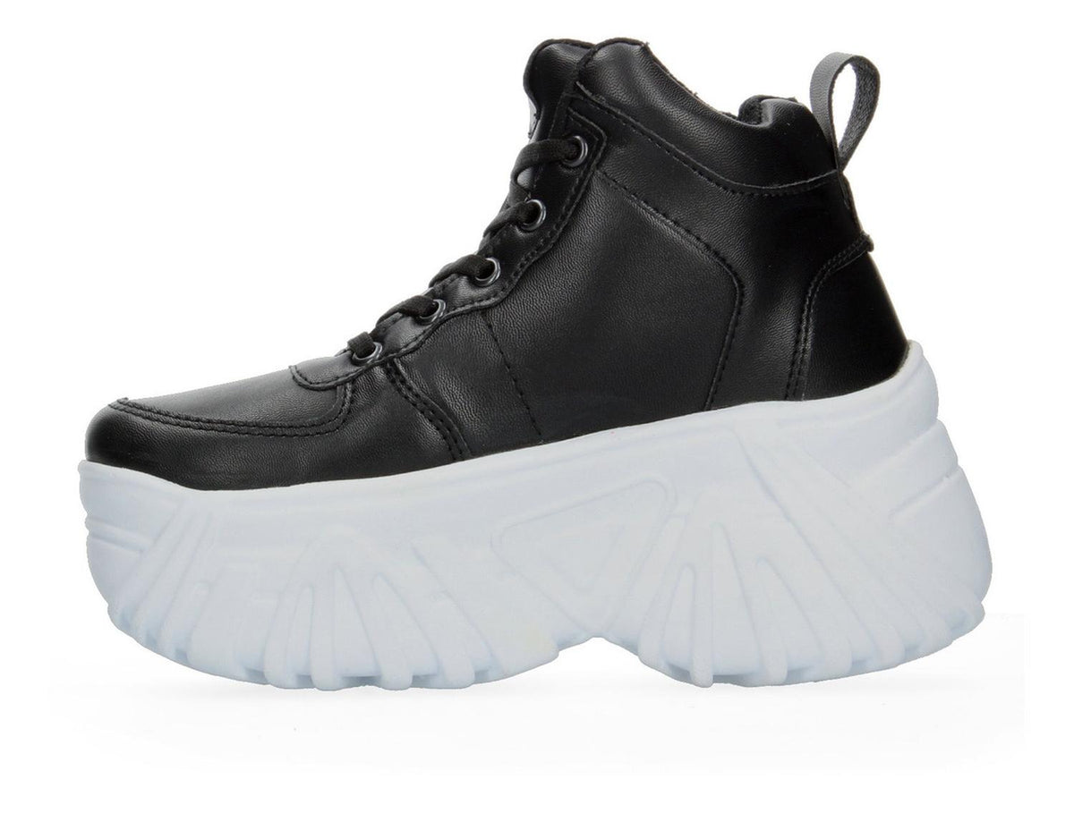 Tenis Bota Con Plataforma Negro Para Mujer [mad24], foto 4 de 11