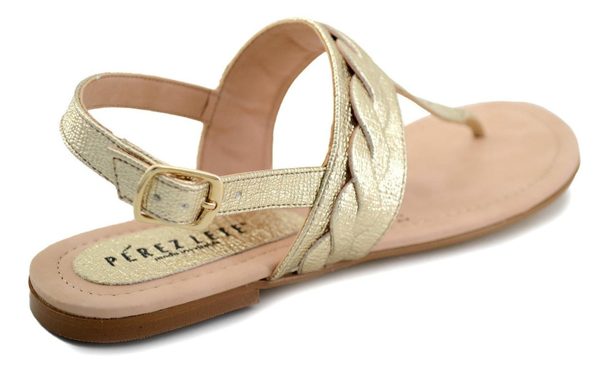 Sandalias Perez Lete Para Mujer 99016 Dorado [plt144], foto 4 de 6