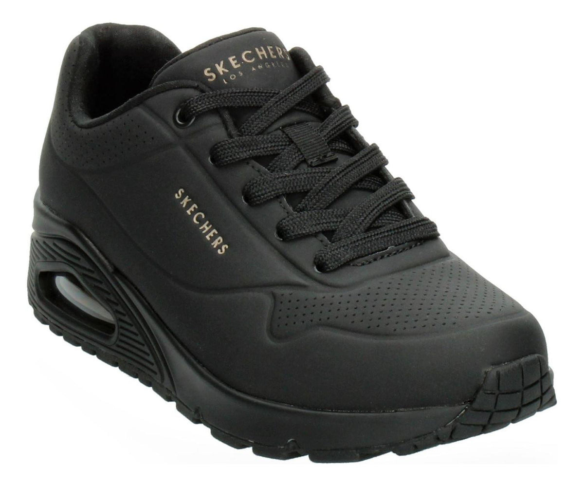 Tenis Skechers Negro Mujer Stand On Air Dama Cómodo Ligero Con Cintas Valvula De Aire Memory Foam, foto 3 de 8
