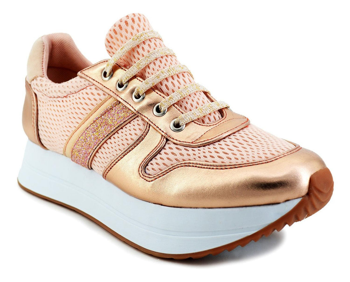 Tenis Joseph And Carlo Para Mujer 1001-b Rosa [jos2], foto 3 de 6
