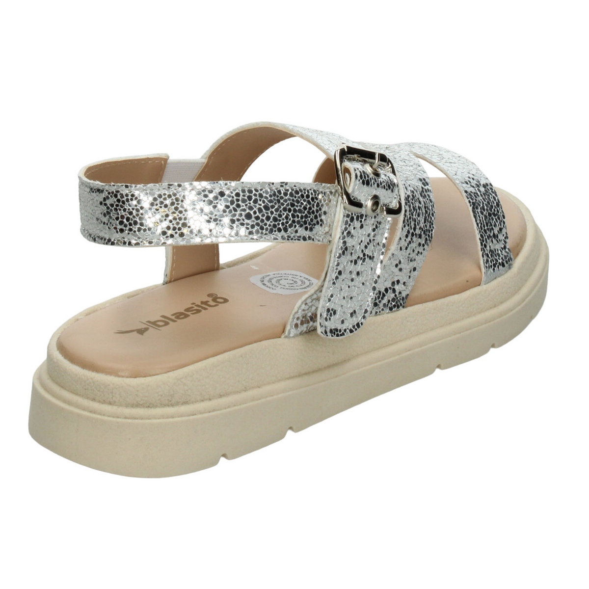 Sandalias Blasito Niña Plateado Casual Infantil T22-27, foto 3 de 10