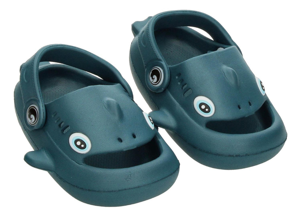 Sandalias Diseño De Tiburón Azul Petroleo Para Niño [hul42], foto 3 de 10