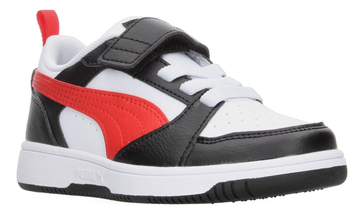Tenis Puma Rebound V6 Color Negro Con Velcro Para Niño, foto 3 de 7