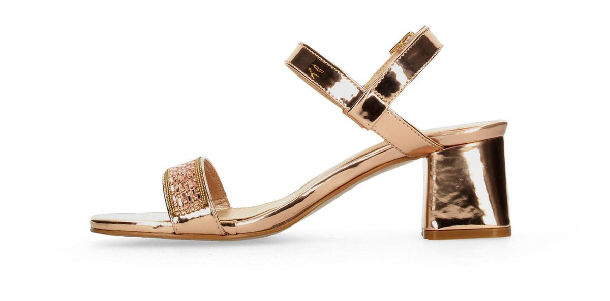 Sandalias De Fiesta Manila Para Mujer 972 Dorado [mla323], foto 3 de 10