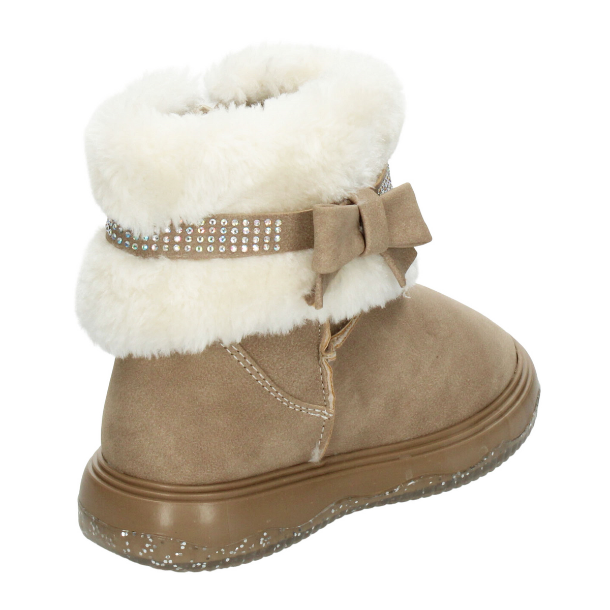 Bota Paressi Niña Café Casual Peluche Infantil T15-18, foto 3 de 10