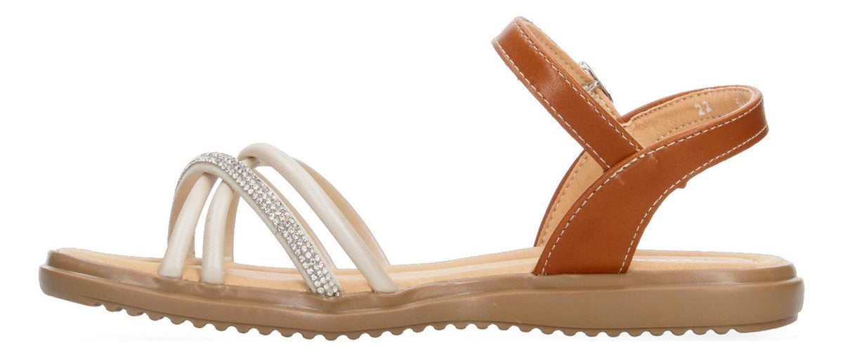 Sandalias Yuyin Cafe Hebilla Ajustable Para Niña, foto 5 de 8