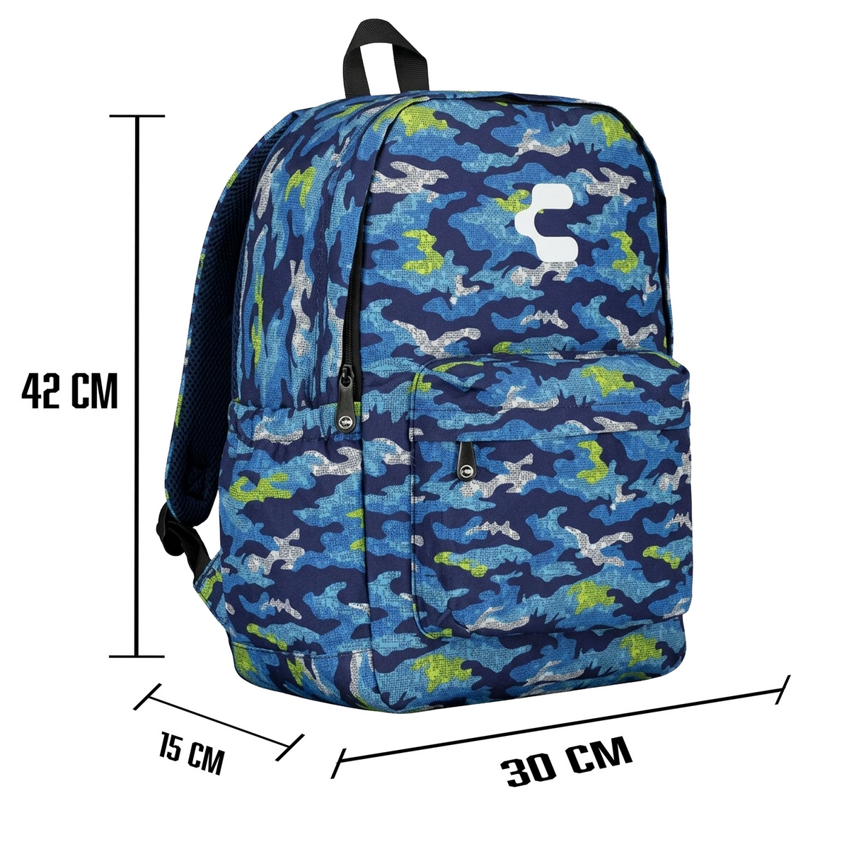 Set de Mochila Charly Camuflaje Niño Azul Escolar Lonchera Infantil, foto 5 de 10