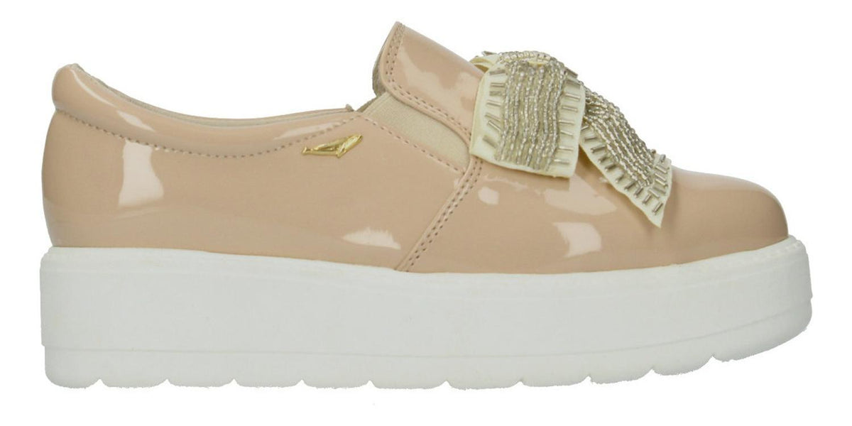 Zapato Casual Hemisferios Para Mujer 7302-1-b Beige [hmf8], foto 1 de 6