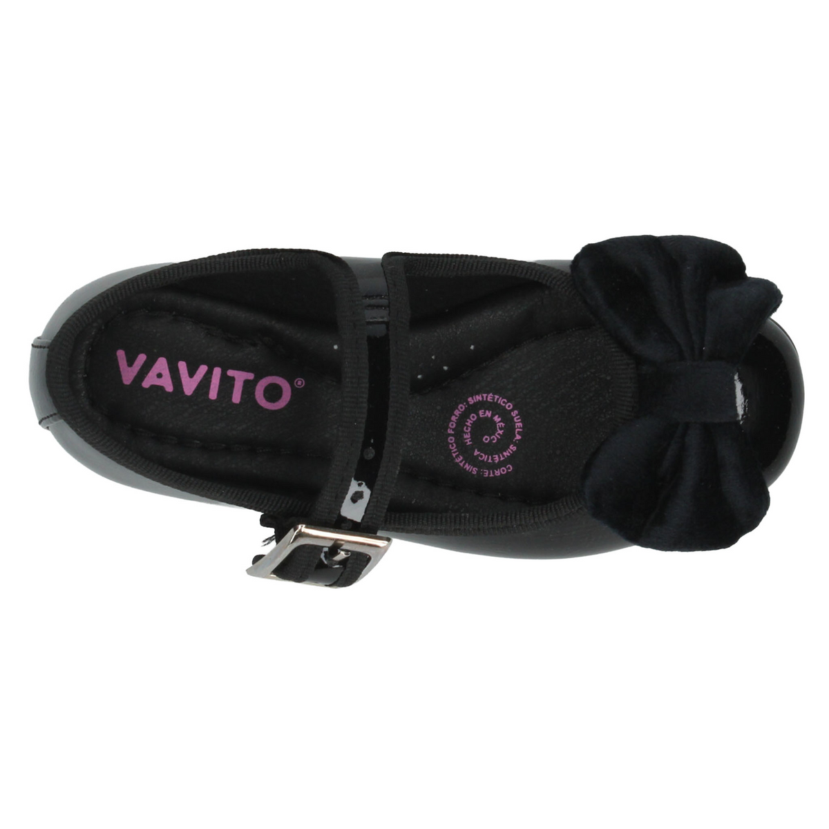 Zapato Vavito Niña Negro Casual Charol Infantil T15-18, foto 8 de 10