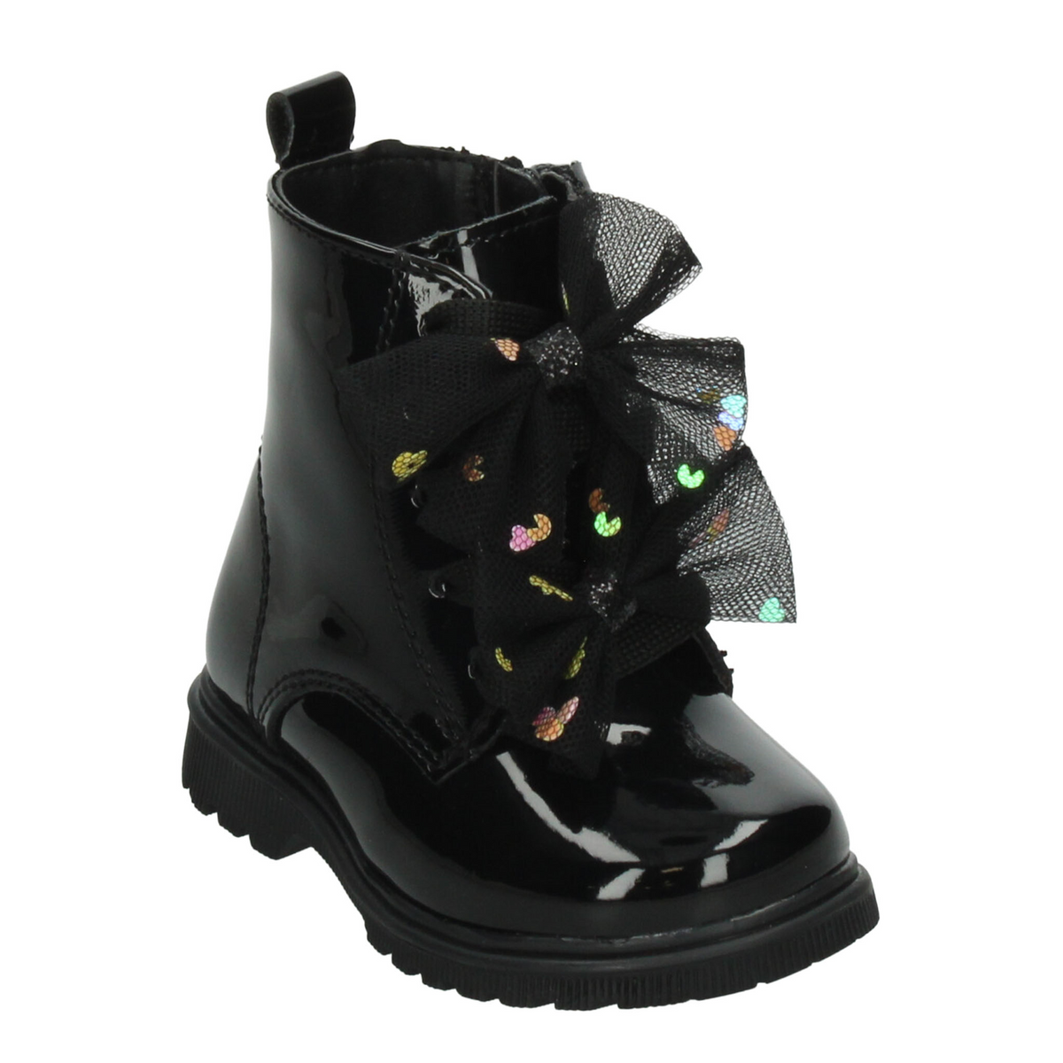Bota Yuyin Niña Negro Casual Moños Infantil T12-15, foto 4 de 10