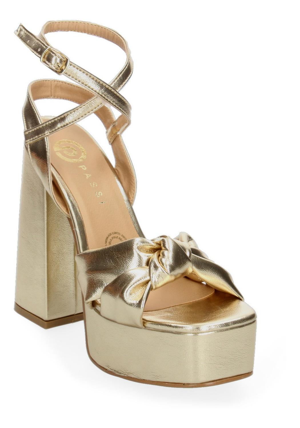 Sandalias De Plataforma Passi Dorado Para Mujer [pas5], foto 6 de 11