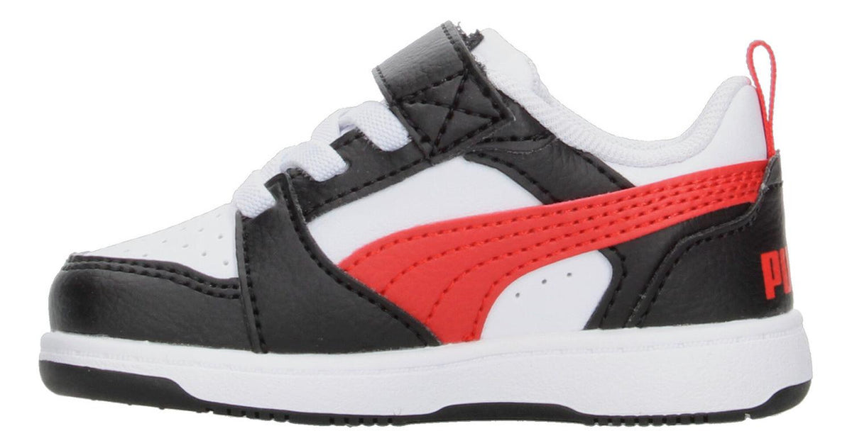 Tenia Puma Rebound V6 Color Negro Con Rojo Con Velcro Niño, foto 5 de 7