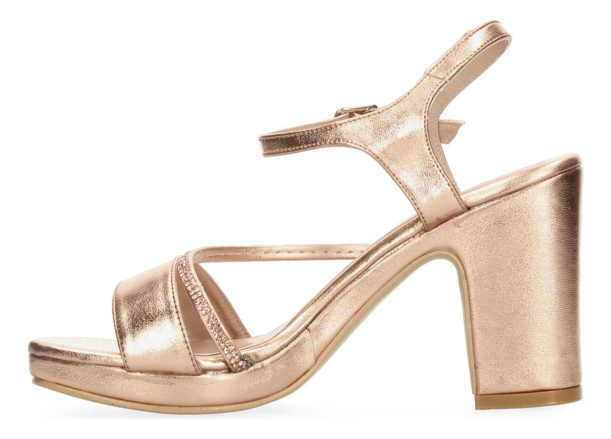 Sandalias De Fiesta Perez Lete Rose Gold Para Mujer [plt348], foto 5 de 9