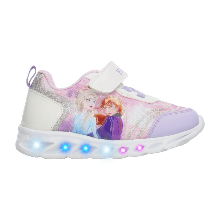 Tenis Disney Niña Lila Casual Luz Led Infantil T18-22