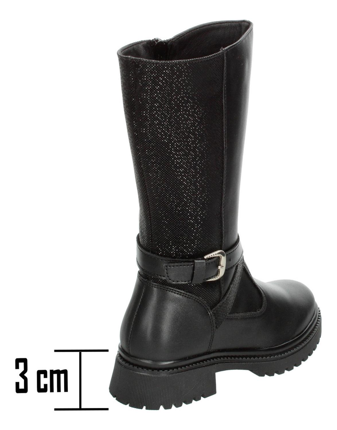 Botas Mujer Jr. Yuyin Tubo Negro Plataforma 3 Cm Para Niña, foto 3 de 10