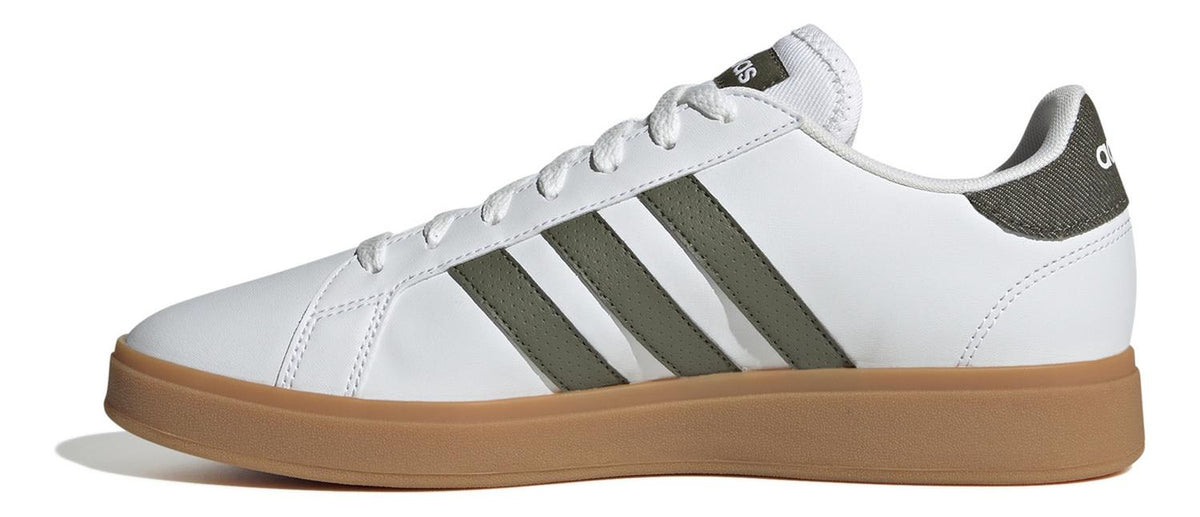 Tenis Blanco Hombre adidas Grand Court Base 2.0 Verde Casual Agujetas Ajustables Para Caballero, foto 4 de 10