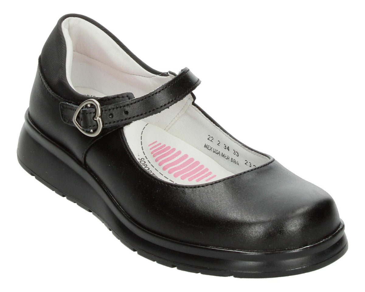 Zapato Escolar Yuyin Hebila Color Negro Para Niña T22-25, foto 4 de 10