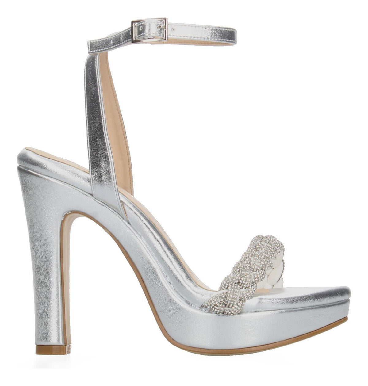 Sandalias De Fiesta Perez Lete Plateado Para Mujer [plt372], foto 1 de 10