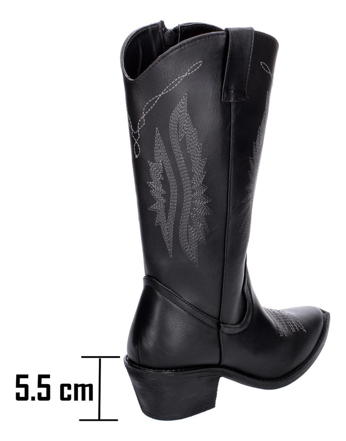 Bota Maquech Negro Para Mujer [mqe4], foto 4 de 9